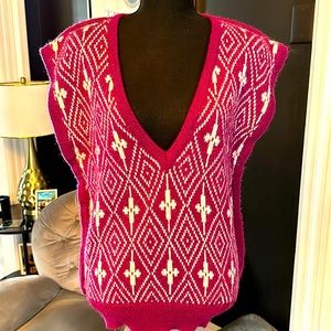 Women’s Vintage 80’s ROSANNA sweater vest size M retro chic